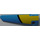 LEGO Dark Azure Curved Panel 5 Left with Black curved Stripe, Dark Azur and Yellow Areas Sticker (64681)