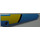 LEGO Dark Azure Curved Panel 6 Right with Black curved Stripe, Dark Azur and Yellow Areas Sticker (64393)