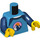 LEGO Dark Azure Dirt Bike Rider, Male (60387) Minifig Torso (973 / 76382)
