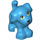 LEGO Dark Azure Dog with Green Eyes (66356 / 66686)