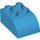 LEGO Dark Azure Duplo Brick 2 x 3 with Curved Top (2302)