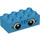 LEGO Azur foncé Duplo Brique 2 x 4 avec Yeux et Whiskers (3011 / 36504)