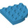 LEGO Azur foncé Duplo assiette 4 x 4 avec Rond Coin (98218)