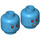 LEGO Donker Azuurblauw Grand Admiral Thrawn Minifigure Hoofd (Verzonken Solid Stud) (3626 / 30677)