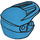 LEGO Dark Azure Helm mit Open Visier und Brim (35458)