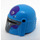 LEGO Dark Azure Helmet with Sides Holes with Mandalorian Warrior Purple Splotches (66548 / 87610)