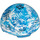 LEGO Azur foncé Hemisphere 11 x 11 avec Goujons sur Haut avec blanc clouds (13265 / 98107)
