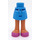 LEGO Dark Azure Hüfte mit Basic Gebogen Skirt mit Pink Shoes Dünnes Scharnier (2241)
