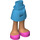 LEGO Dark Azure Hüfte mit Basic Gebogen Skirt mit Pink Shoes mit dickem Scharnier (35614)