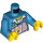 LEGO Dark Azure Ice Cream Mike Minifig Torso (973 / 76382)