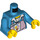 LEGO Donker azuurblauw IJsje Mike Minifiguur Torso (973 / 76382)