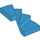 LEGO Donker Azuurblauw Links Trappenhuis 6 x 6 x 4 (28466)