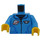 LEGO Dark Azure Lunar Research Astronaut Minifig Torso (973 / 76382)