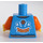 LEGO Azzurro scuro Minifigure Busto con Letterman Giacca con &#039;SQUIDS&#039; logo sul retro (973 / 76382)