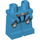LEGO Dark Azure Minifigure Hüften und Beine mit Grau und Weiß Knee Pads und Gürtel (13086 / 13087)