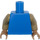 LEGO Azur foncé Plaine Torse avec Dark Tan Bras et Medium Dark Flesh Mains (973 / 76382)