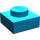 LEGO Donker Azuurblauw Plaat 1 x 1 (3024 / 30008)