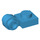 LEGO Donker Azuurblauw Plaat 1 x 1 met Klem (Dikke ring) (4081 / 41632)