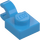 LEGO Dark Azure Platte 1 x 1 mit Horizontaler Clip (Dick geöffneter O-Clip) (52738 / 61252)