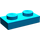 LEGO Donker Azuurblauw Plaat 1 x 2 (3023 / 28653)