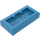 LEGO Dark Azure Platte 1 x 2 mit 1 Stud (mit Nut und unterem Bolzenhalter) (15573 / 78823)