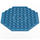 LEGO Dark Azure Plate 10 x 10 Octagonal with Hole (89523)
