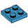 LEGO Azur Foncé assiette 2 x 2 (3022)