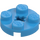 LEGO Dark Azure Plate 2 x 2 Round with Axle Hole (with &#039;+&#039; Axle Hole) (4032)