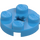 LEGO Dark Azure Plate 2 x 2 Round with Axle Hole (with &#039;+&#039; Axle Hole) (4032)