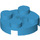 LEGO Donker Azuurblauw Plaat 2 x 2 Ronde met As Gat (met &#039;+&#039;-vormig asgat) (4032)