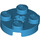 LEGO Dark Azure Plate 2 x 2 Round with Axle Hole (with &#039;+&#039; Axle Hole) (4032)