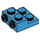 LEGO Dark Azure Plate 2 x 2 x 0.7 with 2 Studs on Side (4304 / 99206)