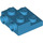 LEGO Dark Azure Plate 2 x 2 x 0.7 with 2 Studs on Side (4304 / 99206)