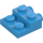 LEGO Dark Azure Plate 2 x 2 x 0.7 with 2 Studs on Side (4304 / 99206)