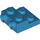 LEGO Dark Azure Plate 2 x 2 x 0.7 with 2 Studs on Side (99206)