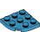 LEGO Dark Azure Plate 3 x 3 Round Corner (30357)