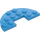 LEGO Donker azuurblauw Plaat 3 x 6 Rond Halve Cirkel met Uitsparing (18646)