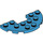 LEGO Donker Azuurblauw Plaat 3 x 6 Ronde Halve Cirkel met Uitsparing (18646)