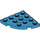 LEGO Dark Azure Plate 4 x 4 Round Corner (30565)