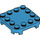 LEGO Dark Azure Plate 4 x 4 x 0.7 with Rounded Corners and Empty Middle (66792)
