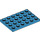 LEGO Dark Azure Plate 4 x 6 (3032)