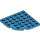 LEGO Dark Azure Plate 6 x 6 Round Corner (6003)