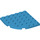 LEGO Donker Azuurblauw Plaat 6 x 6 Ronde Hoek (6003)