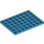 LEGO Dark Azure Plate 6 x 8 (3036)