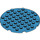 LEGO Dark Azure Plate 8 x 8 Round Circle (74611)