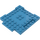 LEGO Dark Azure Plate 8 x 8 x 0.7 with Cutouts and Ledge (15624)