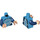 LEGO Dark Azure Quicksilver Minifig Torso (973 / 76382)