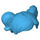 LEGO Donker Azuurblauw Kort Haar met Ponytails en Fringe (5039 / 35701)