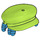 LEGO Dark Azure Kurz Haar mit Ringlets und Lime Hut (65532)
