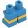 LEGO Dark Azure Short Legs with Yellow Stripe (16709 / 41879)